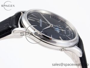 Jaeger-Lecoultre Master Ultra Thin Moon 1368420 SS ZF 1:1 Best Edition Black Dial on Black Leather Strap SA925 Super Clone V2 - Image 8