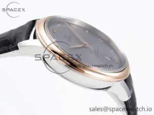 Omega De Ville Date RG MKF 1:1 Best Edition Gray Dial Roman Marker on Gray Leather Strap A8800 - Image 7