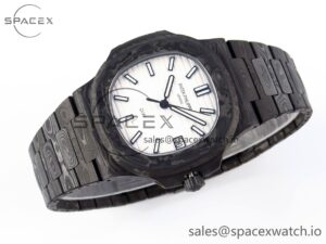 Patek Philippe NAUTILUS 5711 DIW CARBON DIWF 1:1 BEST EDITION WHITE TEXTURED DIAL ON CARBON BRACELET 324CS - Image 6