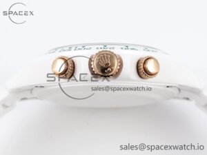 Rolex Daytona AET White Ceramic Case and Bracelet Green Dial SA4130 V2 - Image 15