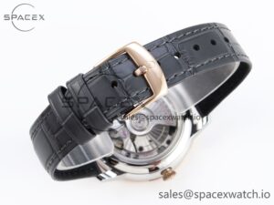 Omega De Ville Date RG MKF 1:1 Best Edition Gray Dial Roman Marker on Gray Leather Strap A8800 - Image 14