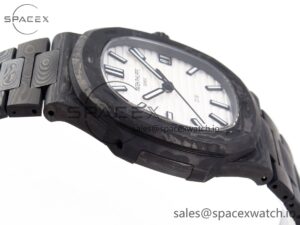 Patek Philippe NAUTILUS 5711 DIW CARBON DIWF 1:1 BEST EDITION WHITE TEXTURED DIAL ON CARBON BRACELET 324CS - Image 8