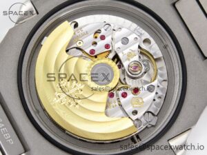 PATEK PHILIPPE NAUTILUS 5711 SS GPF 1:1 BEST EDITION GRAY DIAL GREEN DIAMONDS BEZEL ON SS BRACELET 324CS - Image 18