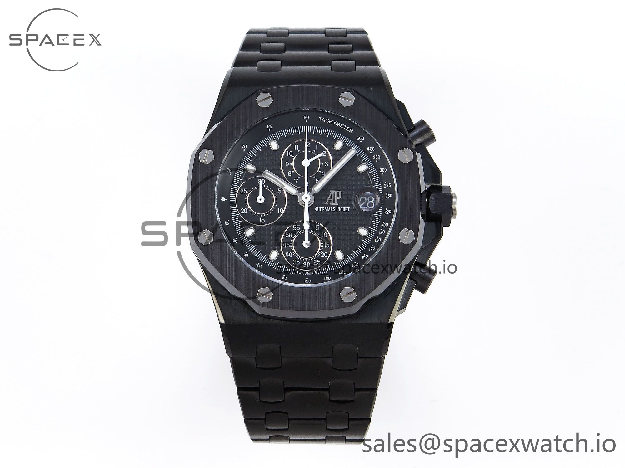 IMG_0272 AUDEMARS PIGUET ROYAL OAK OFFSHORE 42MM BLACK CERAMIC APF 1:1 BEST EDITION BLACK TEXTURED DIAL ON BLACK CERAMIC BRACELET A4404 - Image 1