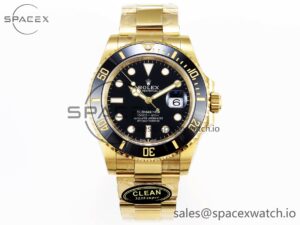 Rolex Submariner 116618 LN Black Ceramic YG Plated 904L Steel Clean 1:1 Best Edition VR3135