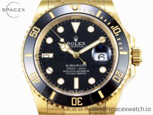 Rolex Submariner 116618 LN Black Ceramic YG Plated 904L Steel Clean 1:1 Best Edition VR3135 - Image 2
