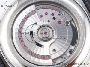 Omega De Ville Date RG MKF 1:1 Best Edition Gray Dial Roman Marker on Gray Leather Strap A8800 - Image 16