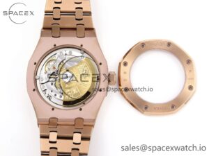 Audermars Piguet Royal Oak 37mm 15450 RG IPF Best Edition White Dial on RG Bracelet SA3120 Super Clone - Image 17