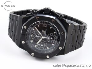 AUDEMARS PIGUET ROYAL OAK OFFSHORE 42MM BLACK CERAMIC APF 1:1 BEST EDITION BLACK TEXTURED DIAL ON BLACK CERAMIC BRACELET A4404 - Image 5
