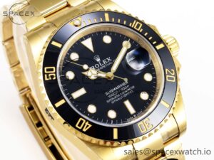 Rolex Submariner 116618 LN Black Ceramic YG Plated 904L Steel Clean 1:1 Best Edition VR3135 - Image 3