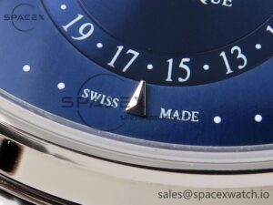 Jaeger-Lecoultre Master Ultra Thin Moon 1368420 SS ZF 1:1 Best Edition Blue Dial on Black Leather Strap SA925 Super Clone V2 - Image 11