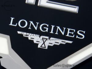 Longines Hydroconquest 43MM SS Black Ceramic Bezel XF 1:1 Best Edition Black Dial On SS Bracelet L888 - Image 9