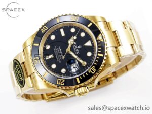 Rolex Submariner 116618 LN Black Ceramic YG Plated 904L Steel Clean 1:1 Best Edition VR3135 - Image 6