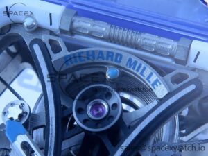 RICHARD MILLE RM53-02 BLUE TRANSPARENT TOURBILLON RMF BEST EDITION SKELETON DIAL ON WHITE RUBBER STRAP V2 - Image 9