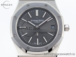 Audermars Piguet Royal Oak 39mm 15202 SS IPF 1:1 Best Edition Gray Textured Dial on SS Bracelet A2121 - Image 2