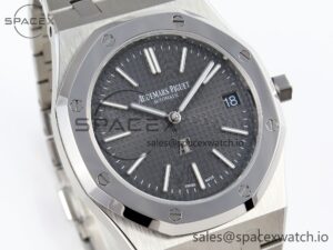 Audermars Piguet Royal Oak 39mm 15202 SS IPF 1:1 Best Edition Gray Textured Dial on SS Bracelet A2121 - Image 3