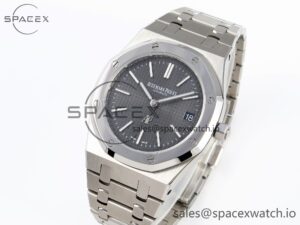 Audermars Piguet Royal Oak 39mm 15202 SS IPF 1:1 Best Edition Gray Textured Dial on SS Bracelet A2121 - Image 4