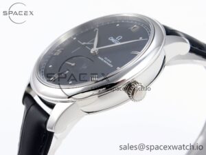 Omega De Ville Power Reserve SS MKF 1:1 Best Edition Black Dial on Black Leather Strap A8810 - Image 7