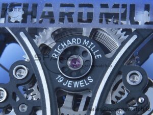 RICHARD MILLE RM53-02 BLUE TRANSPARENT TOURBILLON RMF BEST EDITION SKELETON DIAL ON WHITE RUBBER STRAP V2 - Image 18
