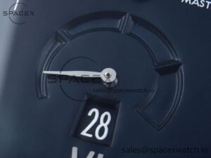 Omega De Ville Power Reserve SS MKF 1:1 Best Edition Black Dial on Black Leather Strap A8810 - Image 11