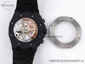 AUDEMARS PIGUET ROYAL OAK OFFSHORE 42MM BLACK CERAMIC APF 1:1 BEST EDITION BLACK TEXTURED DIAL ON BLACK CERAMIC BRACELET A4404 - Image 17