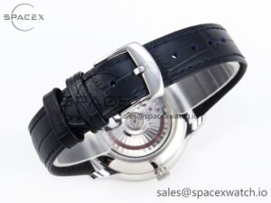 Omega De Ville Power Reserve SS MKF 1:1 Best Edition Black Dial on Black Leather Strap A8810 - Image 16