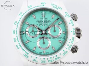 Rolex Daytona AET White Ceramic Case and Bracelet Avocado Green Dial SA4130 V2 - Image 2