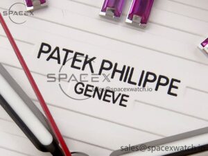 PATEK PHILIPPE NAUTILUS 5711 SS GPF 1:1 BEST EDITION WHITE DIAL PURPLE DIAMONDS BEZEL ON SS BRACELET 324CS - Image 9