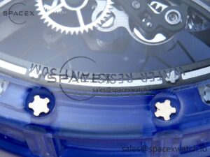 RICHARD MILLE RM53-02 BLUE TRANSPARENT TOURBILLON RMF BEST EDITION SKELETON DIAL ON WHITE RUBBER STRAP V2 - Image 22