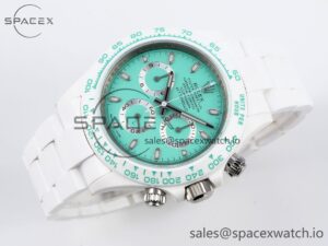 Rolex Daytona AET White Ceramic Case and Bracelet Avocado Green Dial SA4130 V2 - Image 6