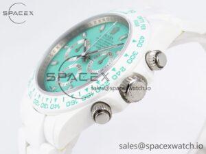 Rolex Daytona AET White Ceramic Case and Bracelet Avocado Green Dial SA4130 V2 - Image 7