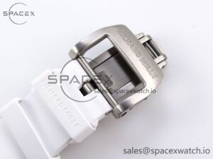 RICHARD MILLE RM53-02 BLUE TRANSPARENT TOURBILLON RMF BEST EDITION SKELETON DIAL ON WHITE RUBBER STRAP V2 - Image 24