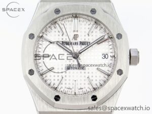 Audermars Piguet Royal Oak 37mm 15450 SS IPF Best Edition White Dial on SS Bracelet SA3120 Super Clone - Image 2
