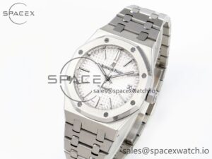 Audermars Piguet Royal Oak 37mm 15450 SS IPF Best Edition White Dial on SS Bracelet SA3120 Super Clone - Image 4