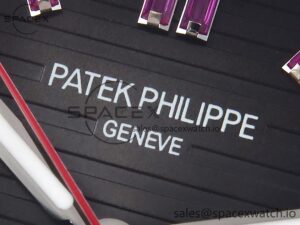 PATEK PHILIPPE NAUTILUS 5711 SS GPF 1:1 BEST EDITION GRAY DIAL PURPLE DIAMONDS BEZEL ON SS BRACELET 324CS - Image 9