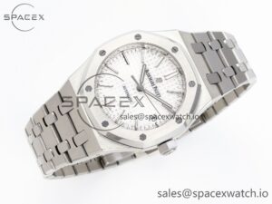Audermars Piguet Royal Oak 37mm 15450 SS IPF Best Edition White Dial on SS Bracelet SA3120 Super Clone - Image 6