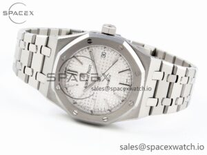 Audermars Piguet Royal Oak 37mm 15450 SS IPF Best Edition White Dial on SS Bracelet SA3120 Super Clone - Image 5