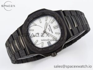 PATEK PHILIPPE Nautilus 5711 DIW Carbon DIWF 1:1 Best Edition Silver Textured Dial on Carbon/PVD Bracelet 324CS - Image 6