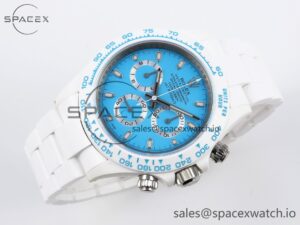 Rolex Daytona AET White Ceramic Case and Bracelet Tiffany Blue Dial SA4130 V2 - Image 6