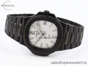 PATEK PHILIPPE Nautilus 5711 DIW Carbon DIWF 1:1 Best Edition Silver Textured Dial on Carbon/PVD Bracelet 324CS - Image 5