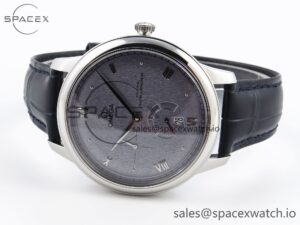 Omega De Ville Power Reserve SS MKF 1:1 Best Edition Blue Textured Dial on Black Leather Strap A8810 - Image 5