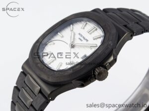 PATEK PHILIPPE Nautilus 5711 DIW Carbon DIWF 1:1 Best Edition Silver Textured Dial on Carbon/PVD Bracelet 324CS - Image 7