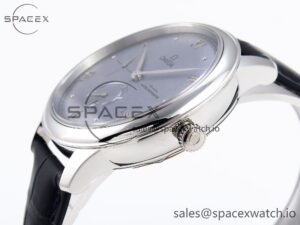 Omega De Ville Power Reserve SS MKF 1:1 Best Edition Blue Textured Dial on Black Leather Strap A8810 - Image 7