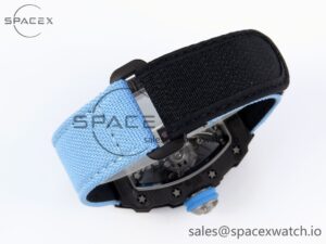 Richard Mille RM53-02 TOURBILLON CARBON RMF BEST EDITION SKELETON DIAL ON BLUE NYLON STRAP - Image 14