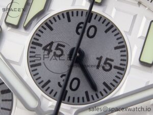 AUDEMARS PIGUET ROYAL OAK OFFSHORE 42MM SS BLACK CERAMIC BEZEL APF 1:1 BEST EDITION WHITE/SILVER DIAL ON BLACK RUBBER STRAP A7750 - Image 9