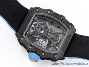 Richard Mille RM53-02 TOURBILLON CARBON RMF BEST EDITION SKELETON DIAL ON BLUE NYLON STRAP - Image 15