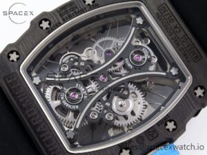 Richard Mille RM53-02 TOURBILLON CARBON RMF BEST EDITION SKELETON DIAL ON BLUE NYLON STRAP - Image 16