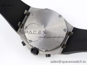AUDEMARS PIGUET ROYAL OAK OFFSHORE 42MM SS BLACK CERAMIC BEZEL APF 1:1 BEST EDITION WHITE/SILVER DIAL ON BLACK RUBBER STRAP A7750 - Image 17