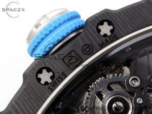 Richard Mille RM53-02 TOURBILLON CARBON RMF BEST EDITION SKELETON DIAL ON BLUE NYLON STRAP - Image 21