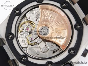 AUDEMARS PIGUET ROYAL OAK OFFSHORE 42MM SS BLACK CERAMIC BEZEL APF 1:1 BEST EDITION WHITE/SILVER DIAL ON BLACK RUBBER STRAP A7750 - Image 20